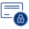 Credit card and lock icon