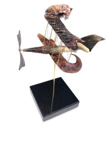 Seaplane copper sculpture