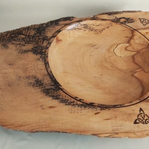 Wooden celtic Platter with celtic know