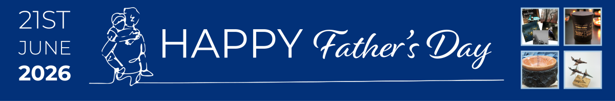 Father's Day banner with assorted crafts for Father's day 2026 21 June